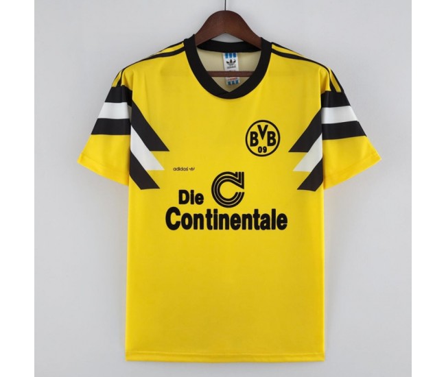 Borussia Dortmund Cup Final Men Home Retro Soccer Jersey 1988