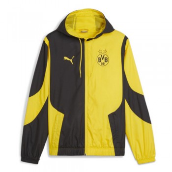 Puma Borussia Dortmund Mens Pre-Match Windbreaker Soccer Jacket 2024