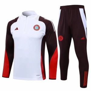 Bayern Munich White Training Technical Soccer Tracksuit 2024