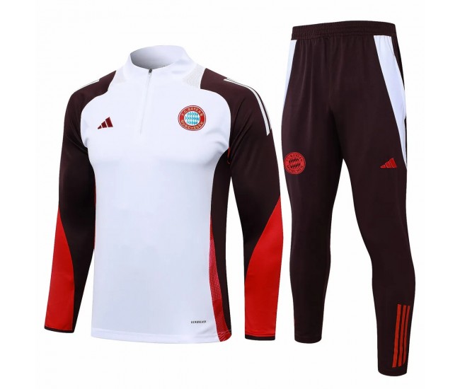 Bayern Munich White Training Technical Soccer Tracksuit 2024