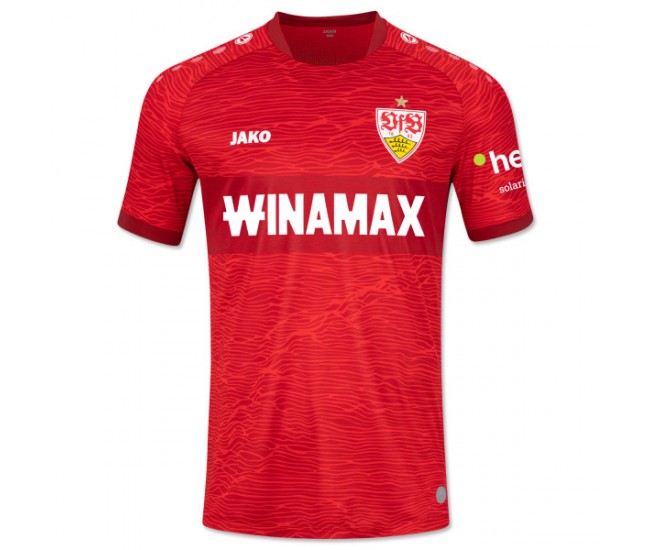 VfB Stuttgart Mens Red Away Soccer Jersey 2023