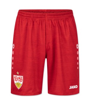 VfB Stuttgart Mens Red Away Soccer Shorts 2023