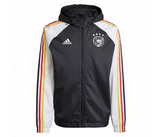 Germany DNA Black Windbreaker Soccer Jacket 2023