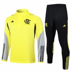 CR Flamengo Yellow Training Technical Soccer Tracksuit 2024