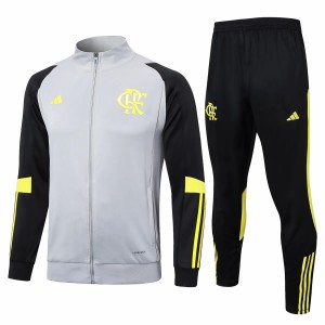 CR Flamengo Gray Training Presentation Soccer Tracksuit 2024