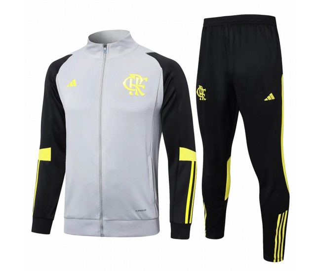 CR Flamengo Gray Training Presentation Soccer Tracksuit 2024