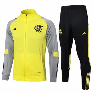 CR Flamengo Yellow Training Presentation Soccer Tracksuit 2024