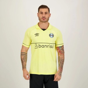 Umbro Gremio Mens Yellow Goalkeeper Soccer Jersey 2023