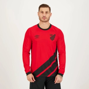 Athletico Paranaense Mens Home Long Sleeves Soccer Jersey 2023