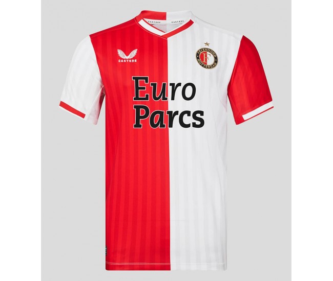 Feyenoord Mens Home Soccer Jersey 2023