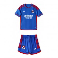 Olympique Lyonnais Kids Away Soccer Kit 2023