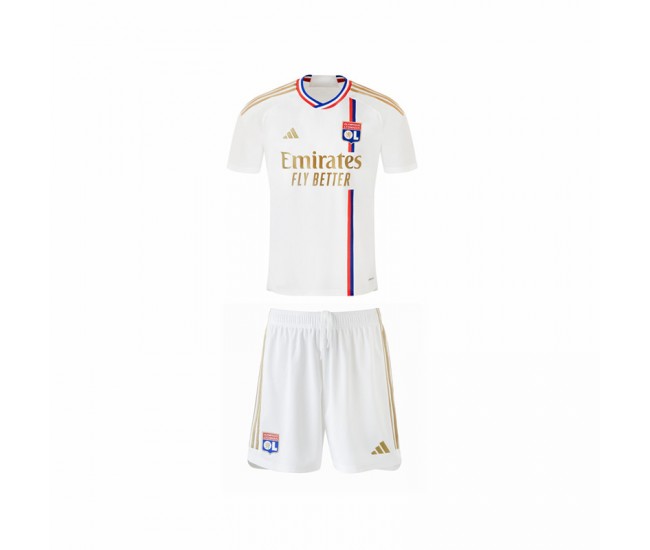 Olympique Lyonnais Kids Home Soccer Kit 2023