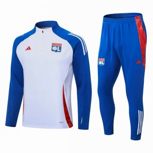 Olympique Lyonnais White Training Technical Soccer Tracksuit 2024