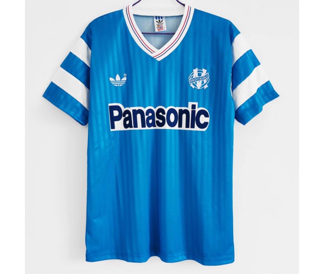 Olympique Marseille Men Away Retro Soccer  Jersey 1990