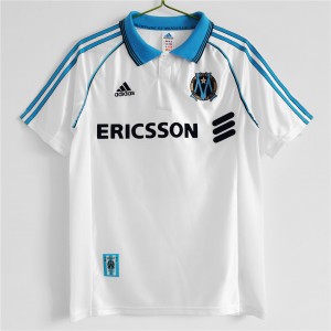 Olympique Marseille Men Home Retro Soccer Jersey 1998