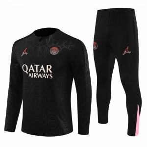 PSG Jordan Black Training Technical Soccer Tracksuit 2024