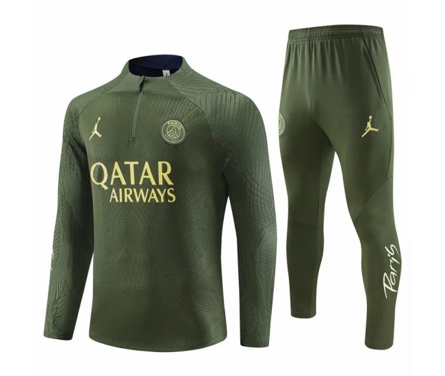 Jordan PSG Green Training Technical Soccer Tracksuit 2023