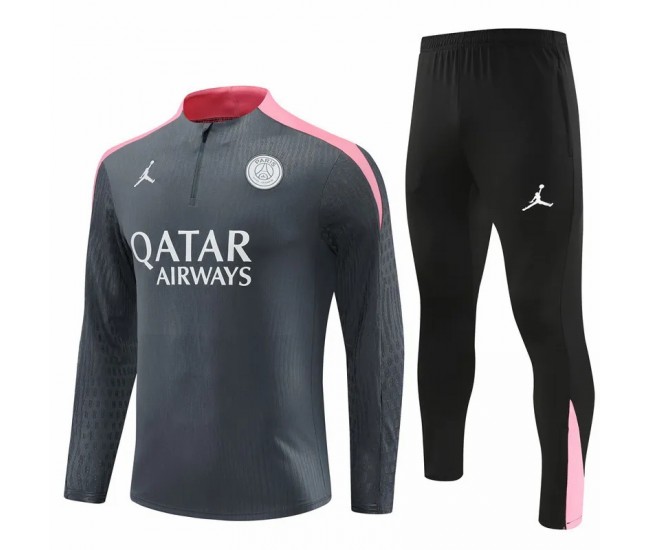 PSG Jordan Grey Training Technical Soccer Tracksuit 2024