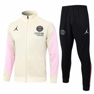 PSG Jordan Beige Training Presentation Soccer Tracksuit 2024