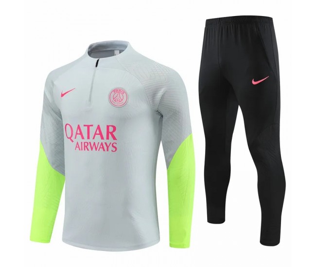 PSG Grey Training Technical Soccer Tracksuit 2023