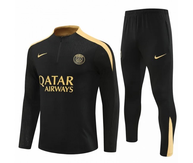 PSG Black Training Technical Soccer Tracksuit 2024