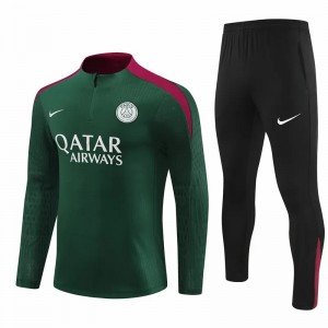 PSG Green Training Technical Soccer Tracksuit 2024