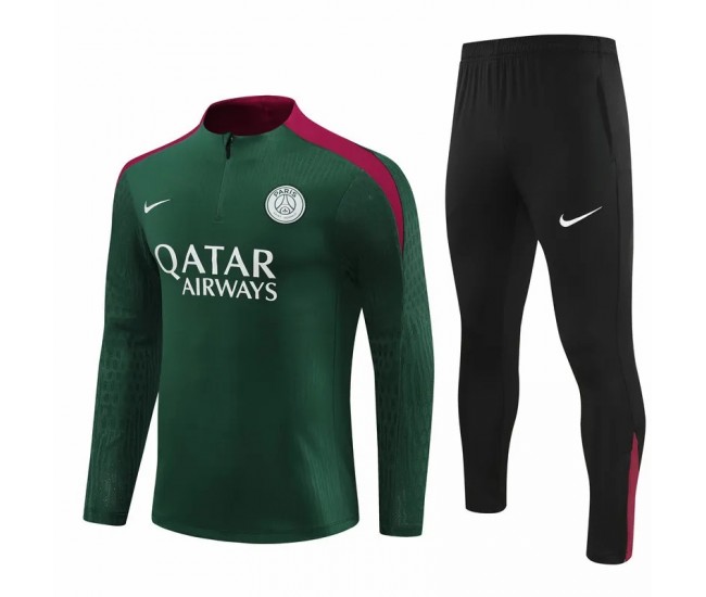 PSG Green Training Technical Soccer Tracksuit 2024