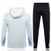 PSG White Training Hooded Technical Soccer Tracksuit 2024