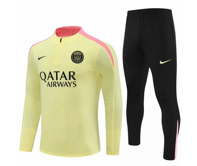 PSG Yellow Training Technical Soccer Tracksuit 2024