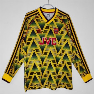 Arsenal FC Men Long Sleeve Away Retro Soccer Jersey 1990