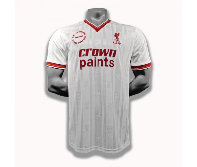 Liverpool FC Men Away Retro Soccer Jersey 1985