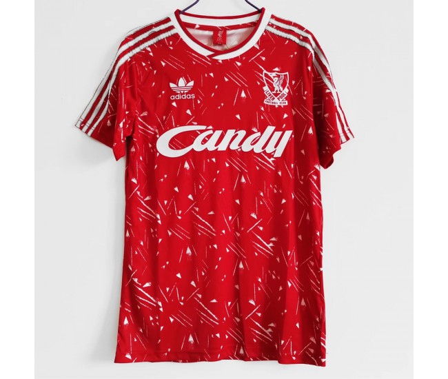 Liverpool FC Men Home Retro Soccer Jersey 1989