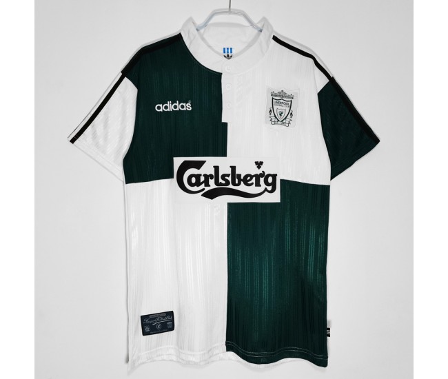 Liverpool FC Men Away Retro Soccer Jersey 1995