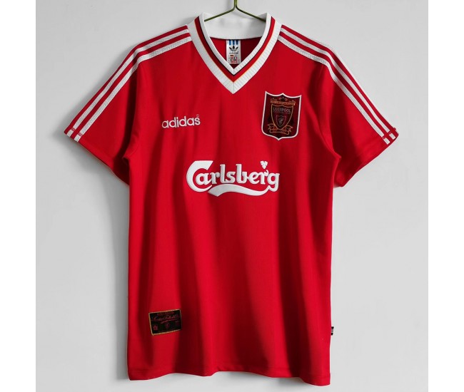 Liverpool FC Men Home Retro Soccer Jersey 1995