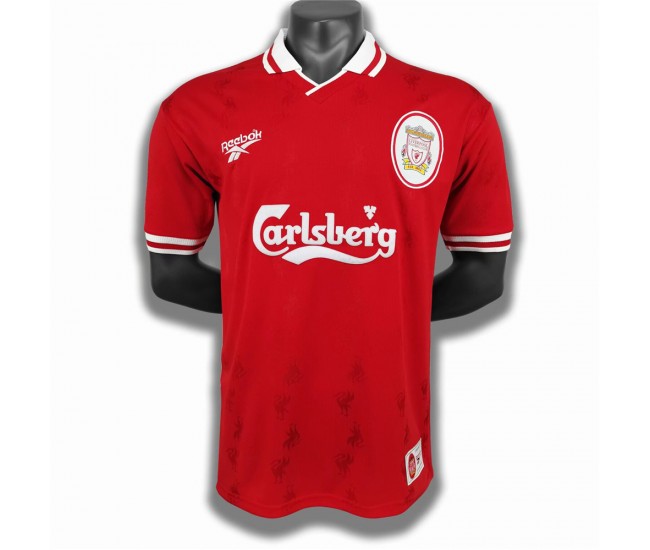 Liverpool FC Men Home Retro Soccer Jersey 1996