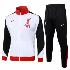 Liverpool FC White Training Presentation Soccer Tracksuit 2024