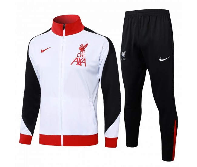 Liverpool FC White Training Presentation Soccer Tracksuit 2024