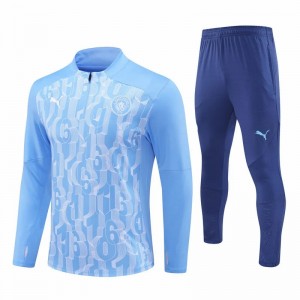 Manchester City FC Blue Training Technical Soccer Tracksuit 2024