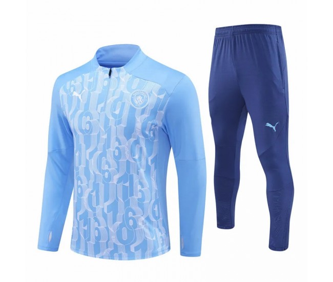 Manchester City FC Blue Training Technical Soccer Tracksuit 2024