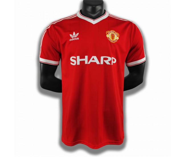 Manchester United FC Men Home Retro Soccer Jersey 1984 