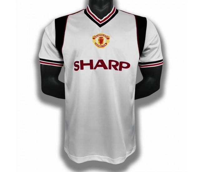 Manchester United FC Men Away Retro Soccer Jersey 1985 