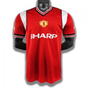 Manchester United FC Men Home Retro Soccer Jersey 1985 