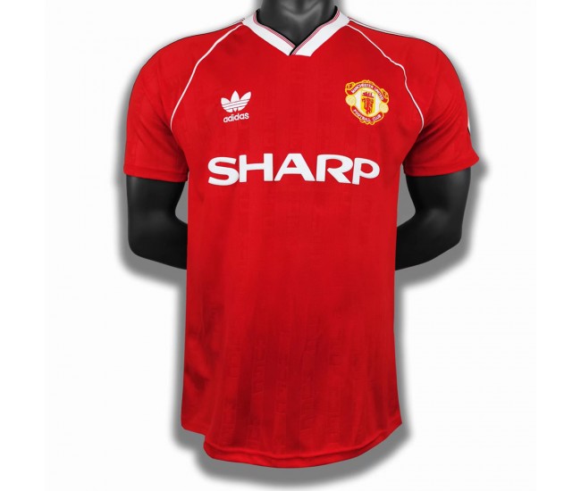 Manchester United FC Men Home Retro Soccer Jersey 1988