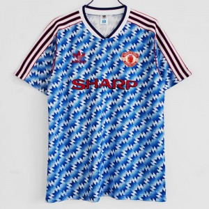 Manchester United FC Men Away Retro Soccer Jersey 1990 