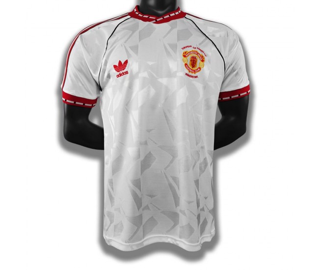 Manchester United FC Men Away Retro Soccer Jersey 1991 