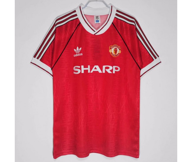 Manchester United FC Men Home Retro Soccer Jersey 1991 