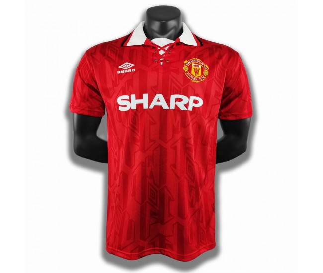 Manchester United FC Men Home Retro Soccer Jersey 1992