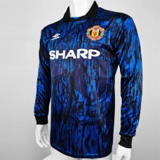 Manchester United FC Men Long Sleeve Away Retro Soccer Jersey 1992