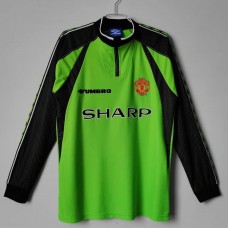 Manchester United FC Men Long Sleeve Goalkeeper Retro Soccer Jersey 1998