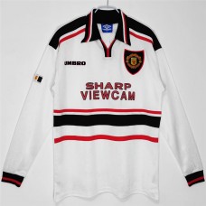 Manchester United FC Men Long Sleeve Away Retro Soccer Jersey 1998